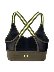 Under Armour Women's Colorblock Casual Daily Sports Bra - Black/Yellow - View 2