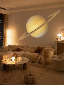 USB Starry Sky Projection Light 10 Patterns Moon Earth Mars Saturn Star Projection Night Light Breathing Atmosphere Light Bedroom Ceiling Home Theater Party Decoration - Black - View 5