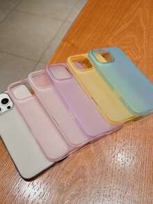 Compatible con iPhone 17/17 Pro/17 Pro Max/16/15/14/13/12/11 Series, 1 pieza Funda de teléfono TPU ultra fina con tacto mate de piel, cubierta protectora anti-caída de cobertura completa, funda de teléfono 17 Pro Max, funda de teléfono de moda anti-caída de cobertura completa - Rosa - Ver 5