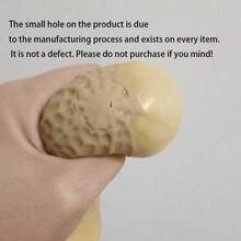1/2pcs Squeezable Peanut Toy, Bright Yellow Silicone Realistic Nut Stress Ball, Portable Anxiety Relief Squeeze Toy, Creative Holiday And Birthday Gift For Adults - Multicolor - View 8