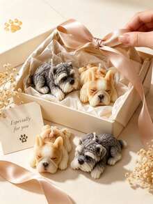 迷你雪納瑞幼犬造型矽膠模具，鬥牛犬手工蠟燭製作工具，柔軟易脫模石膏樹脂肥皂矽膠模，家居裝飾，派對禮物 - 狗狗模具 - 查看 11