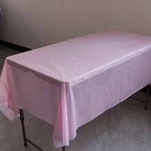 1pc Plastic Tablecloth, 54 X 108 Inch Disposable Tablecloth, Suitable For Parties, Picnics And Weddings, Rectangular, Multiple Colors Available - Square Tablecloth - View 12
