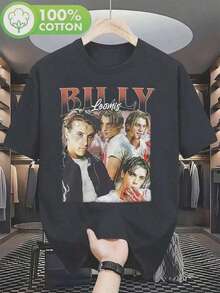 Camiseta de la película Scream de Billy Loomis - Camiseta de película de terror con gráfico de salpicaduras de sangre, disfraz - Camiseta ligera para Halloween, para fans del terror - Camise - Negro - Ver 1