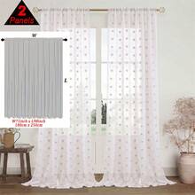 1 pièce ou 2 pièces, rideau transparent minimaliste à pois rose clair avec pompons COSENNATUR, rideau de cuisine, poche à tringle, facile à accrocher, léger et doux, tissu en polyester, utilisation toute saison, lavable, plusieurs tailles et scènes applicables, convient pour la chambre, le salon, la cuisine, la salle à manger, la salle de bain, le bureau, la terrasse extérieure, la chambre de princesse, la décoration de la maison pour la saison des mariages - Rose pâle - Voir 33