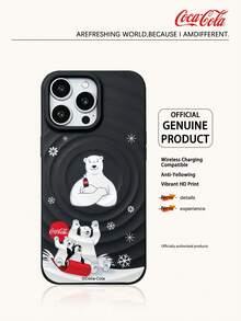 Coca-Cola The Phone Case With Wireless Charging Function Is Full Of Vitality And Passion. It Is Made Of Lightweight Materials And Has Anti Scratch, Anti Drop, And Anti Slip Design To Protect Your Hand In A Cartoon Anime Style. The Case Is Compatible With Apple 17 17Air 17Pro 17ProMax 11,12,13,15,16 Pro,16ProMax,14Plus,15Plus,16Plus,15Pro,16PLUS,XR. Suitable For Gifting To Friends And Family - Black - View 1