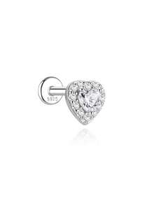 EleRunis 1PC 0.5CT Moissanite Diamond 925 Sterling Silver Hypoallergenic Flat Back Brilliant Halo Color VVS1 Engagement For Women Men Wedding Bridal Jewelry - Silver - View 20