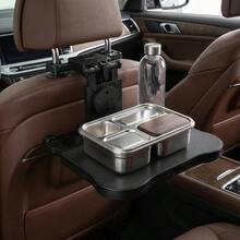 Black Foldable Car Back Seat Table 38.5x35cm, Adjustable Height 21-27cm ABS Plastic Car Tray For Most Vehicle Rear Seats - Black - View 6
