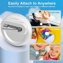 4pcs Protective Case For AirTag, Hidden Pin Item Tracker Holder For Clothes, Bags, Shoes And Pet Collars - Multicolor - View 5