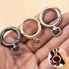 18pcs Round Rotating Alloy Lobster Clasp - Suitable For Keychains, Bags, Hooks, Quick Connectors, Pet Chains, DIY Crafts And Gift Making - Spring Clasp With Tail - View 5