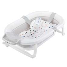 Ultimate Portable Ergonomic Baby Bathtub, Soft Cushion Bath Pad, For Bathing Newborns To Toddlers (0-36 Months) - 白色 - 查看 1