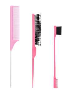 Perfect 3-Piece Hair Comb Set, Including Volumizing Comb, Tail Comb And Hairline Comb, Suitable For Combing Hairline And Nape Hair, Easily Untangling And Smoothing Hair. This Set Combines Multiple Hair Styling Tools And Accessories, Making It An Ideal Choice For Hair Salons, Beauty Parlors, Back To School Season And Travel. - A - View 15
