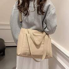 1pc Women's Nylon Shoulder Bag, Large Capacity Daily Tote Bag With Detachable Shoulder Strap, Zipper Closure And Multiple Pockets, Machine Washable (Multiple Colors Available) | Fashion Casual Bag, Best Gift For Mother, Girlfriend - View 13