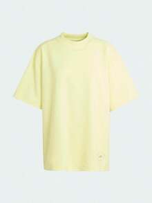 Adidas Kaos Wanita Longgar Model Musim Semi/Panas, Olahraga, Kasual, Leher Bulat, Lengan Pendek, IT8288 - kuning pucat - View 1