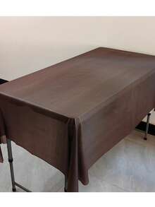 1pc Plastic Tablecloth, 54 X 108 Inch Disposable Tablecloth, Suitable For Parties, Picnics And Weddings, Rectangular, Multiple Colors Available - Square Tablecloth - View 11
