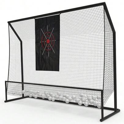 Golf Practice Net 10 X 7.5 FT, Portable Hitting Chipping Swing Trainer With Aim Cloth, Carry Bag, Indoor Outdoor