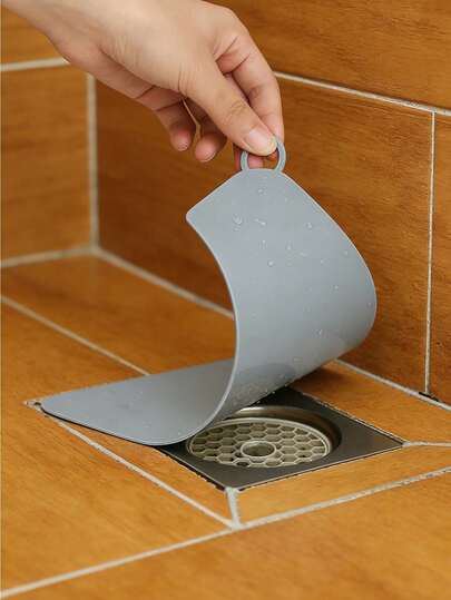 1pc Silicone Drain Hair Catcher, Suitable For Shower, Sink And Floor Drain, Anti-Clogging And Anti-Odor, Bathroom Bathtub And Kitchen Applicable, Suction Cup Drain Accessory, Bathroom And Kitchen Practical Tool