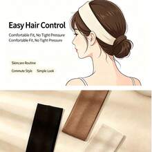 1 pieza Diadema ancha elástica para mujer, banda de pelo suave y antideslizante para yoga, ejercicio, correr, maquillaje y uso diario - Aleatorio - Ver 8