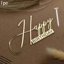 3件/1件 生日蛋糕裝飾鏡面壓克力字母蛋糕插牌 生日派對用品 - 多色 - 查看 13