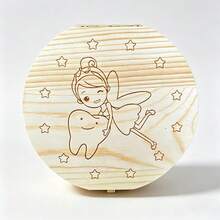 1pc Children's Wooden Milk Tooth Box, Wooden Baby Tooth And Hair Storage Box, Wooden Milk Tooth Keepsake Box, Growth Memorial Gift For Children - As Shown - View 8