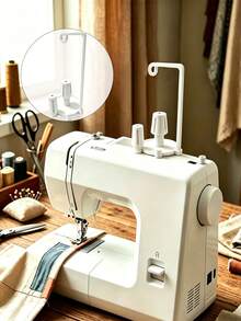 Sewing Machine Top-Mounted Thread Spool Holder - Vertical Large Spool Rack With Anti-Tangle Guide - Universal Accessory For Home Sewing Machines And Overlockers - Professional Sewing Studio Equipment - Multicolor - View 1