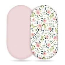 2pcs Elastic Soft Fitted Baby Bed Sheet Set, Universal Fit For Crib, Bassinet, Moses Basket, Oval/Rectangular Mattress/Pad, Baby Shower Gift - Multicolor - View 6