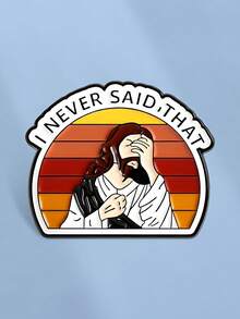 Funny Facepalm Quote Brooch – Vintage Character Enamel Pin For Bag Jacket Accessories - Multicolor - View 7