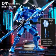 T13 Action Figure 2-Piece Set, DIY Titan 13 Warrior Figure, Multi-Joint Articulated Action Figure, Lucky 13 Collectible Toy - Multicolor - View 14