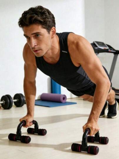 Unisex Non-Slip Foam Push-Up Stands, Suitable For Gym, Sports, Home Workout, Use With Ab Roller, Abdominal Wheel