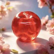 Icy Texture Squeeze Toy, Realistic Crystal Red Apple Squishy, Soft Malleable Coconut Oil Squeeze Toy, Desktop Decor Adult Stress Relief Squishy Toy - Multicolor - View 10