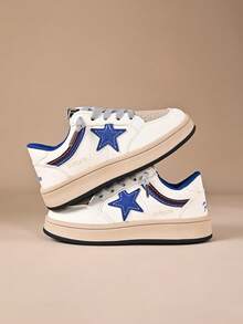 Fashionable Children's Sports Shoes Casual Retro Style Kids Skate Shoes - Blue - View 1