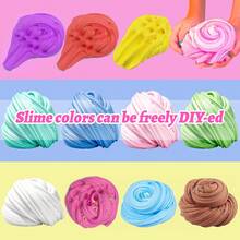 1/2/3/5 PCS DIY Slime Kit, Colorful Stretchy Non-Sticky Slime Set, Mess-Free Sensory Play Toy, Stress Relief Creative Activity Gift For Boys & Girls Ages 3+ - Multicolor - View 5