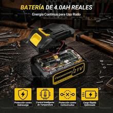 TIANGONG Esmeriladora Angular Inalámbrica Tiangong 21V, 125 mm con Baterías de 4000 mAh y 6 Discos Carcasa de aleación, incluye caja de herramientas - Amarillo - Ver 5