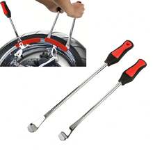 1pc Extended Tire Lever Flat Head Tire Pry Bar With Anti-Slip Handle Multi-Functional Crowbar Chromium Vanadium Steel Tire Mounting And Removal Tool For Mountian Bike Road Bike Automotive And Motorcycle - One Size Fits All - View 1