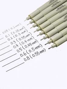 sipa Waterproof Hand-Drawn Outlining Pens, Thick Tip Drawing Ink Pens, 6/8/10pcs Set - Beige Pen Barrel - View 8