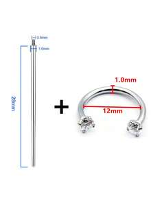 1PC/2pcs/Set Luxury Style Exquisite Versatile Stainless Steel 18G 4-Prong Zirconia C-Shaped Stud Earrings, Sparkling CZ Stainless Steel Spiral Cartilage Piercing Earrings, Suitable For Daily Wear, Can Be Used As Gifts For Various Occasions Like Valentine's Day, Birthday, Graduation Season - 1pc-silver - View 16