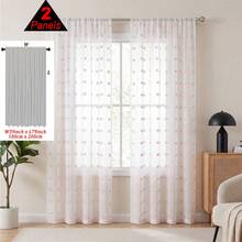 1 pièce ou 2 pièces, rideau transparent minimaliste à pois rose clair avec pompons COSENNATUR, rideau de cuisine, poche à tringle, facile à accrocher, léger et doux, tissu en polyester, utilisation toute saison, lavable, plusieurs tailles et scènes applicables, convient pour la chambre, le salon, la cuisine, la salle à manger, la salle de bain, le bureau, la terrasse extérieure, la chambre de princesse, la décoration de la maison pour la saison des mariages - Rose pâle - Voir 36