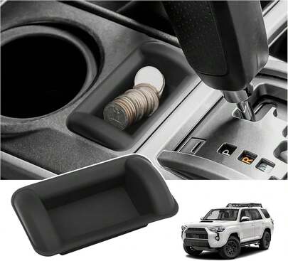 Revestimiento de consola central Hellet compatible con 2010-2024 4Runner, accesorios de material de silicona, organizador de consola central, almohadilla protectora de palanca de cambios