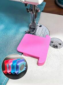 2pcs/Pack Multi-Function Magnetic Sewing Machine Guide, 1pc, With Anti-Curl Guard And Scale Positioner, Plastic Material, New Multi-Function Sewing Machine Tool, Polygonal Strong Magnetic Gauge, Edge Guide Sewing Accessory - Multicolor - View 2