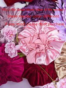 1pc Luxury Satin Silk Sleep Cap With Adjustable Shoulder Strap, Soft And Comfortable, Suitable For Home, Daily Wear And Sleep, Fits Long Hair, Curly Hair Or Braided Hair, Smooth Night Hair Care Cap, Neutral Hair Protection Accessory - Regular Model - View 10