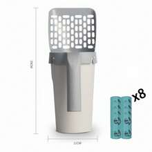 Large-Capacity Portable Cat Litter Scoop Holder, Detachable Sieve And Trash Can, Equipped With 120 Refill Bags (8 Boxes Of 15 Bags) - View 3