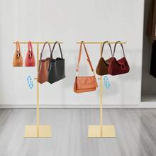 YUNRUX Handbag Stand, T-Shaped Adjustable Metal Handbag Holder, Handbag Rack With Two Hooks - 2pcs - View 9