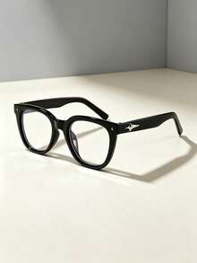 1 Pair New Women's Vintage Y2K Personalized Exquisite Charming Plain Lens Glasses, Suitable For Daily Commute. Applicable For Long-Term Use Of Computer, Phone And Screen, Also Can Be Worn As An Accessory. - Clear - View 5