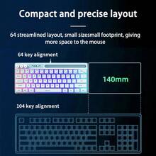 AULA RGB Backlit Gaming Keyboard And Mouse, 61-Key Mechanical Feel Wired Keyboard, Compatible With PC Laptop Desktop Computer, Mini Keyboard Mouse Combo - View 7