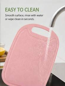 1/4pcs Macaron Color Plastic Cutting Boards, Kitchen Chopping Boards With Hanging Handle And Juice Groove, Easy To Clean, Suitable For Meat, Fruit And Vegetable Processing, Ideal For Daily Cooking - View 6
