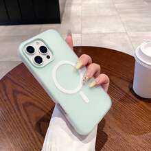 Fresh Candy Color Jelly 2-In-1 Magnetic Phone Case Compatible With Iphone 18 Pro Max 18 Pro, Matte Touch Anti-Drop Hard Shell Compatible With Iphone 16e 17e 17 Pro Max 15 14 13 11 16 Pro Max 12 - Light Cyan - View 8