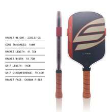 1pc T700 Carbon Fiber Pickleball Paddle & Paddleboard & Racket 16mm PP Honeycomb Reinforced Core, Anti-Slip Grip | Professional Grade Paddle Unisex, Enhance Spin, Friction, Control, Power And Stability, Outdoor Sports Essential, Must-Have For Outdoor Fitness Enthusiasts - Paddle & Bundle - View 2