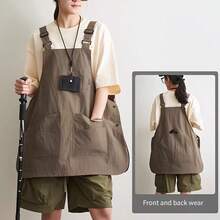 Minimalist Home Textile Apron, Featuring A Lightweight And Comfortable One-Piece Design That Is Easy To Put On And Take Off; A Retro-Style Tie-Free Bib; A Versatile Apron; Comfortable Loungewear; Retro-Style Tie-Free Bib - Multicolor - View 15
