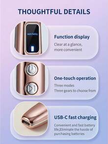 FIYIBAN 1pc Electric Eye Massager With Heat Therapy And Multi-Level Adjustment - Reduces Dark Circles And Puffiness, Constant Temperature Soothing Eye Care, Gentle Vibration, Constant Temperature Eye Care, Suitable As A Gift - Multicolor - View 6