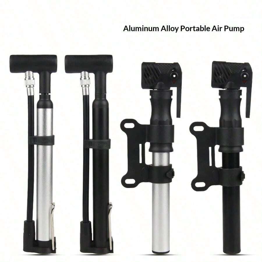 1 Buah Pompa Sepeda Mini Multifungsi Portabel Tekanan Tinggi dengan Kaki Lipat, Desain Genggam Ergonomis, Selang Berputar untuk Ban Katup Amerika dan Prancis