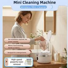 Akane Portable USB Rechargeable Mini Washing Machine, Built-In 2 X 1200mAh Batteries, Suitable For Travel Laundry, Specifically For Washing Underwear, Panties, Socks, Tea Cloths, Small Towels, With LED Display, One-Touch Operation, Space-Saving Design, Suitable For Dorms, RVs, Bathrooms, Vertical Storage, Dorm Essential, Lightweight And Durable Plastic Material, Compact Cleaning Solution, Suitable For Dorms - Multicolor - View 11